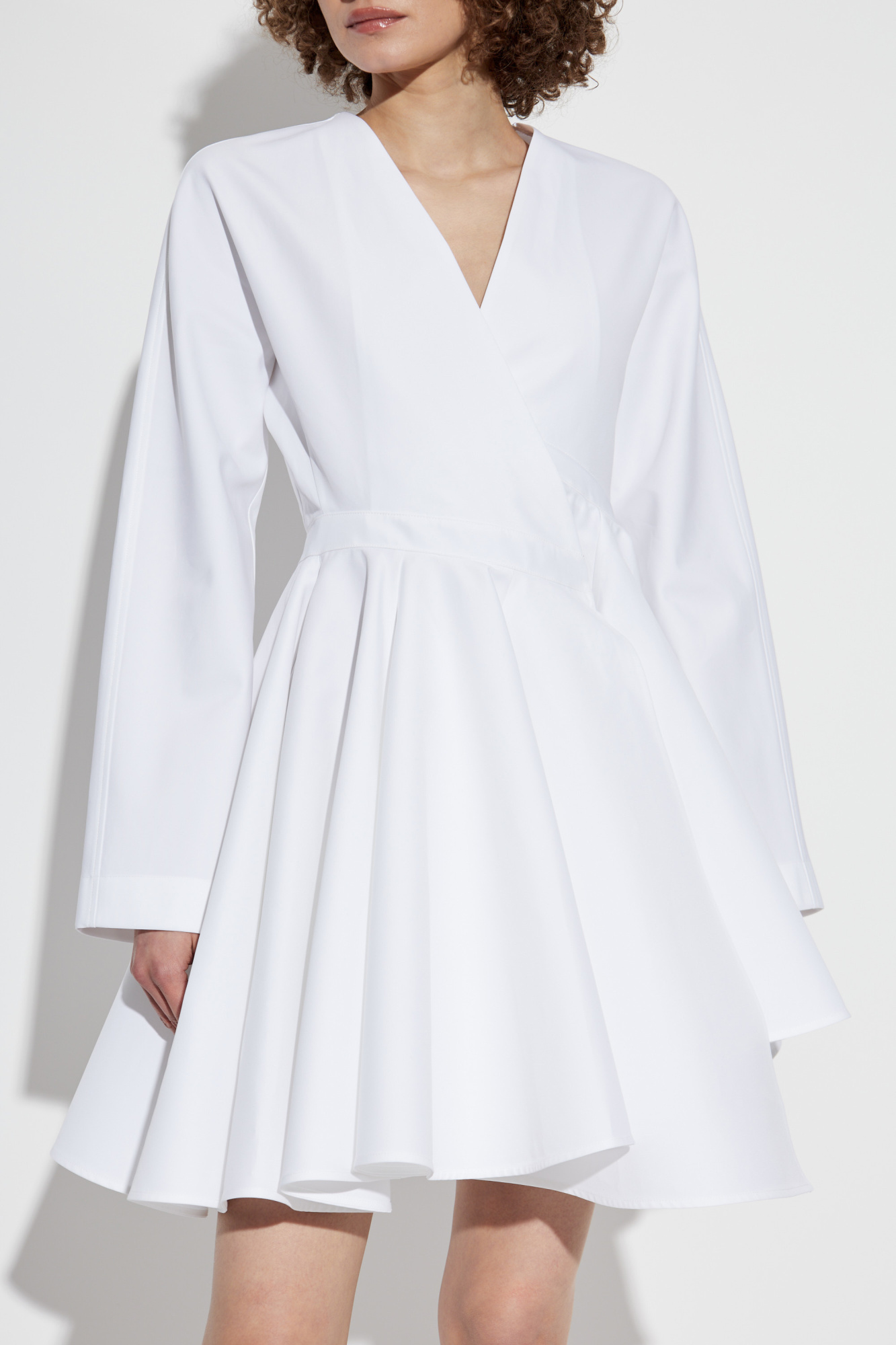 ワンピース ALAIA Woman Dress White AA9R2618T447A 000 Alaïa Asymmetrical white cotton dress | TheDoubleF
